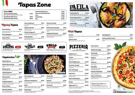 bella maria menu.